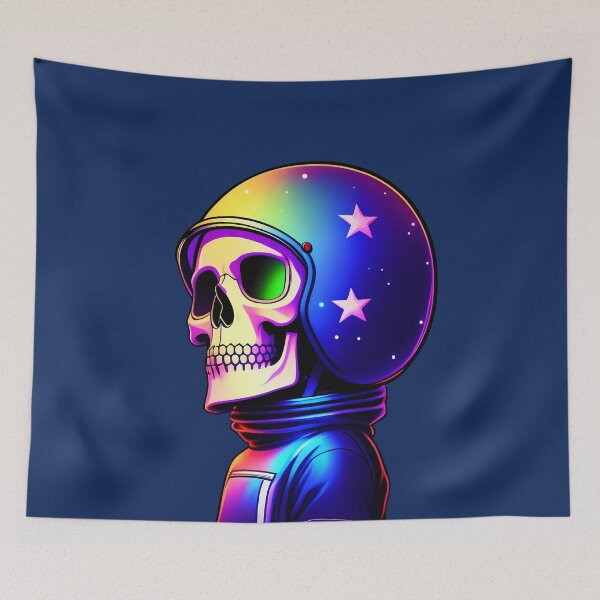 Item preview, Skeleton Astronaut in Space - Cool Funny Cartoon Style Skull Face In The Space designed and sold by XandDot.
