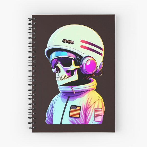 Aperçu de l'œuvre Astronaute Squelette - Visage De Crâne De Style Dessin Animé Drôle Cool Dans L'Espace créée et vendue par XandDot.