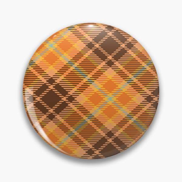 Item preview, Vintage 70'S plaid orange brown nude light green background designed and sold by UnaWu533.
