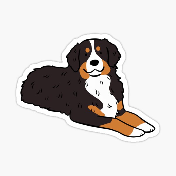 Item preview, Bernese mountain dog cute illustration designed and sold by Yarafantasyart.