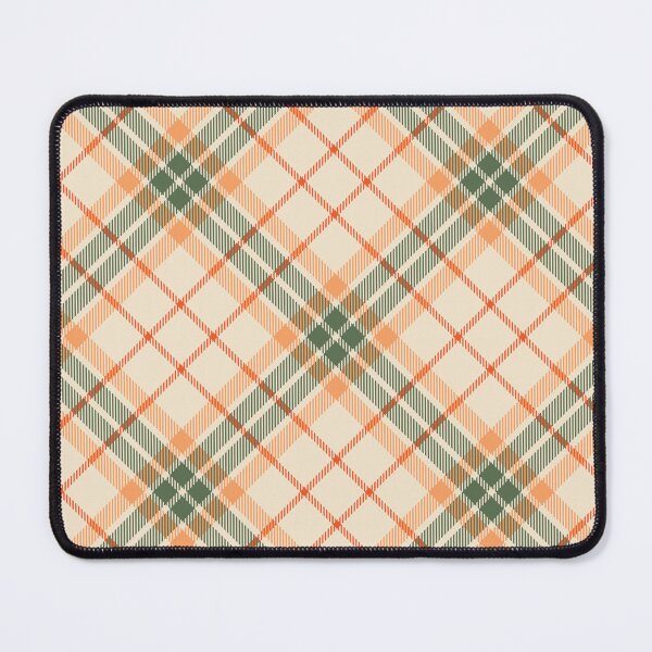 Item preview, Vintage 70'S plaid nude orange olive khaki background designed and sold by UnaWu533.