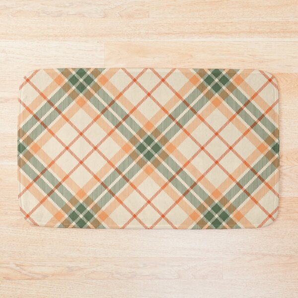 Item preview, Vintage 70'S plaid nude orange olive khaki background designed and sold by UnaWu533.
