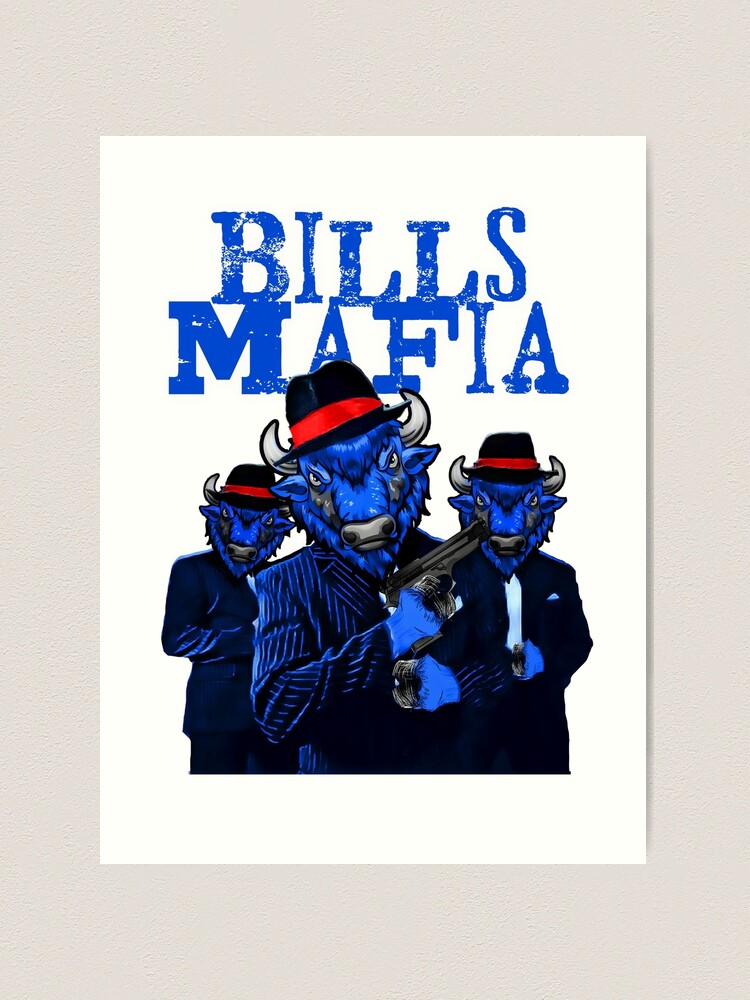 FFFM Buffalo Bills Mafia Retro Distressed 1960 Tee Wall and Art Print