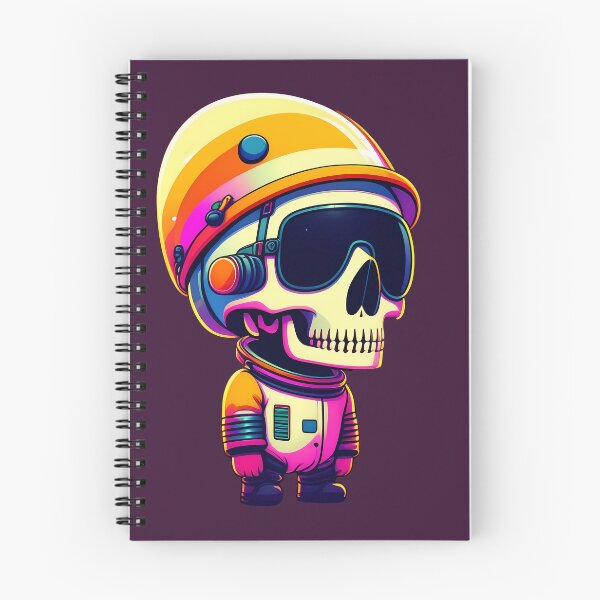 Item preview, Cute Skeleton Astronaut - Cool Funny Cartoon Style Skull Face en el espacio designed and sold by XandDot.