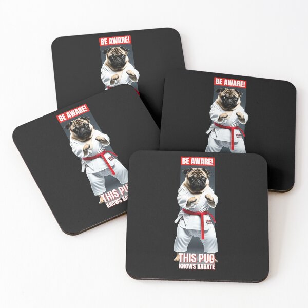 Item preview, Be aware! This pug knows karate | Funny dog meme | White kimano designed and sold by egilsee.