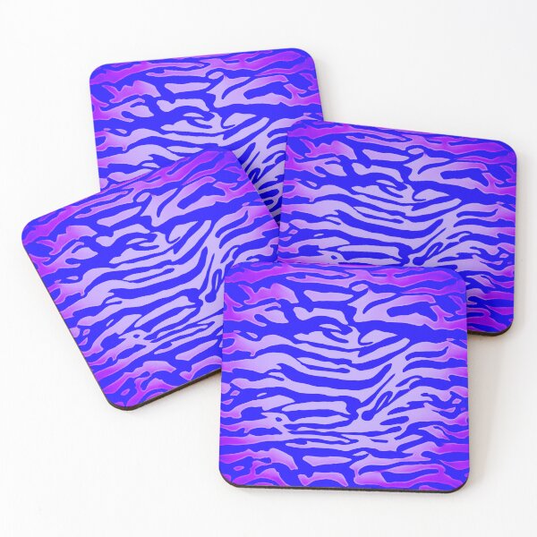 Item preview, Blue and Purple Abstract Zebra Stripes designed and sold by asurtiumgreen.