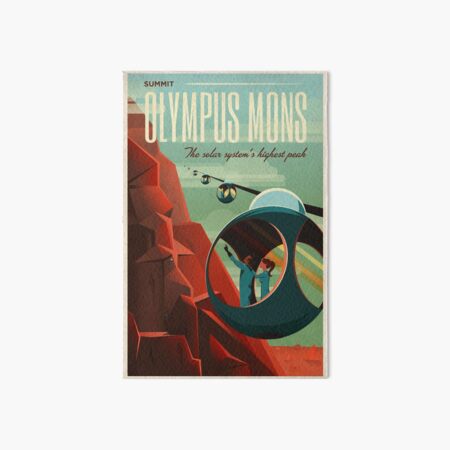 Mars tourism poster for Olympus Mons Art Board Print