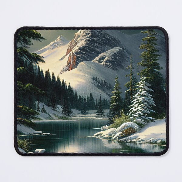 Item preview, Snow-Capped Majesty: Winter Mountain Landscape Art designed and sold by MindTankArt.