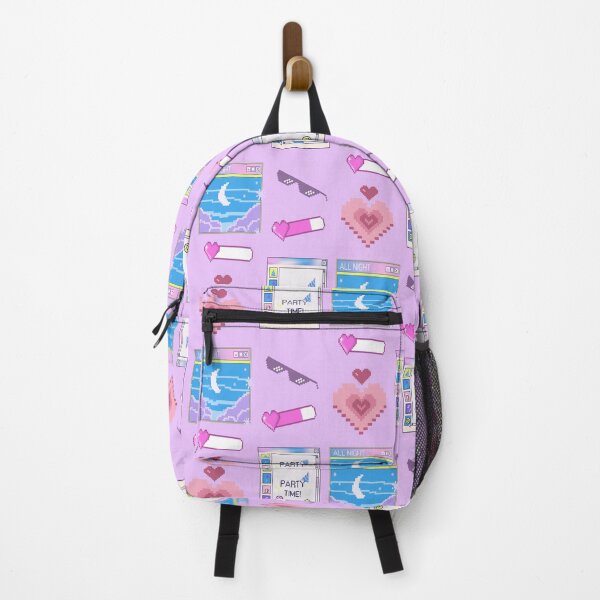 Pastel Goth 2024 Backpack Slime School Bag yami kawaii purple pink drips pop kei kawaii goth aesthetic bookbag