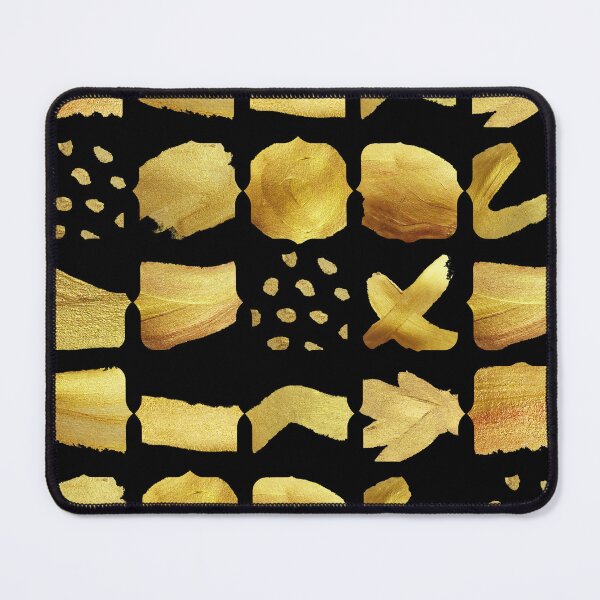 Item preview, Golden geometric pattern with black background. designed and sold by CreativeStrand.
