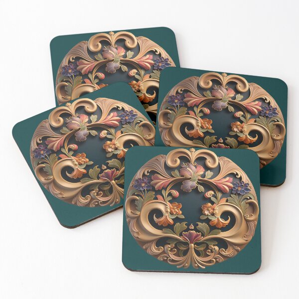 Item preview, Bas-Relief Look Rosemaling designed and sold by Angela Bull.