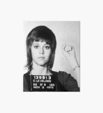 Jane Fonda Mug Shot Vertical Art Board