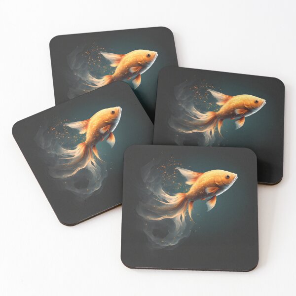 Item preview, Goldfish Canva, Animal Wall Art, Orange Fish Mural, Sea Painting, Vibrant Artwork, Radiant Decor designed and sold by Animal  Masterpieces.