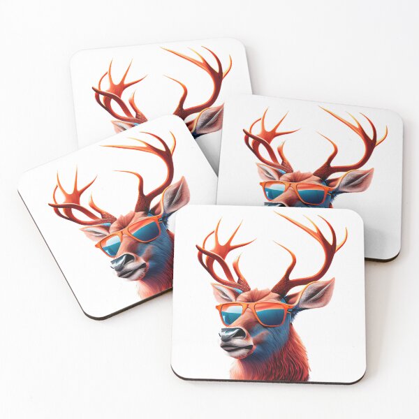 Item preview, Cool and Quirky: Funky Deer with Sunglasses Art designed and sold by MindTankArt.