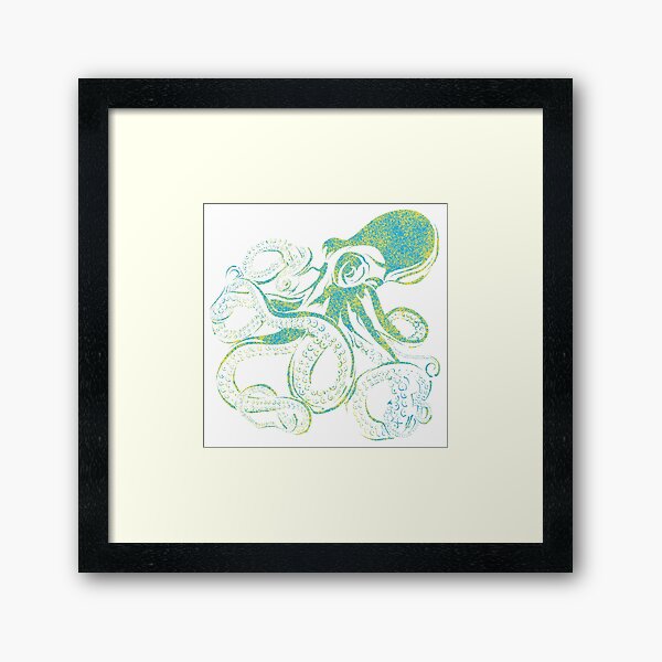 Item preview, Octopus - blues and yellows designed and sold by Danielle Spoelstra.