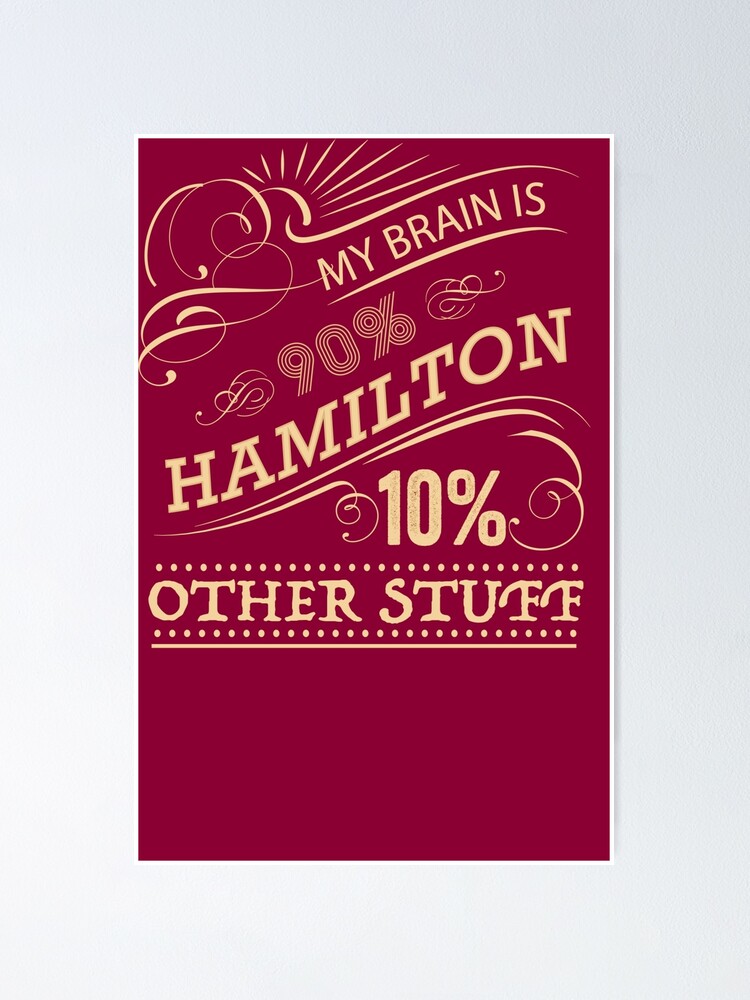  My brain is 90% hamilton and 10% other stuff: Blank