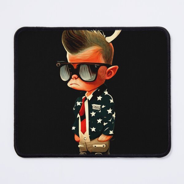 Item preview, Rustic Charm: Redneck Boy and Antlered Deer Art designed and sold by MindTankArt.