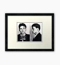 Frank Sinatra Mug Shot Painting Framed Print