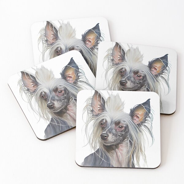 Item preview, Watercolor Painting of Chinese Crested Small Dog Breed2 designed and sold by Nalaxation.