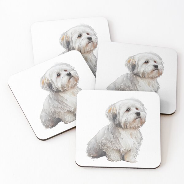 Item preview, Watercolor Painting of Coton de Tulear Small Dog Breed designed and sold by Nalaxation.