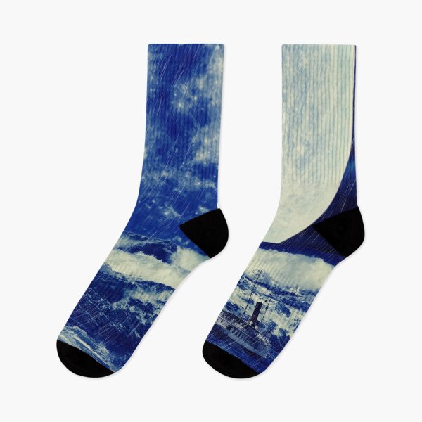 Item preview, Blue Moon Crashing into the Ocean During a Storm designed and sold by Caregiverology.