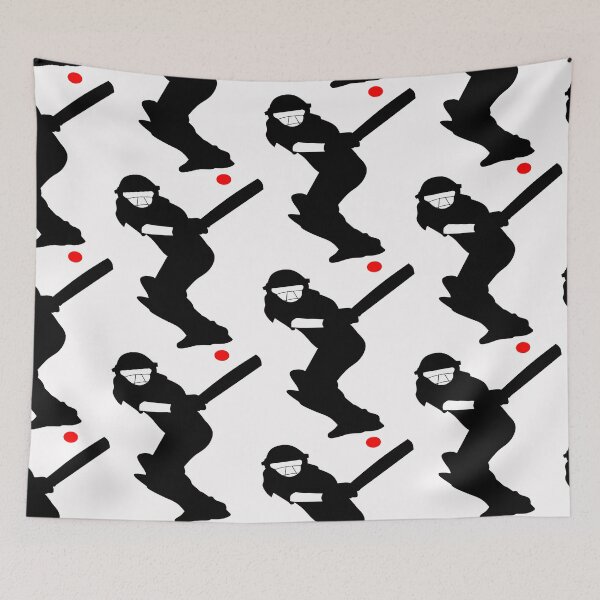 Item preview, Cricket player - silhouette black designed and sold by MarcoSc11.