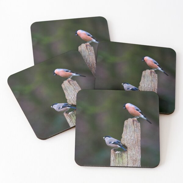 Item preview, A pair of bullfinches on a post. designed and sold by RedGrouse.