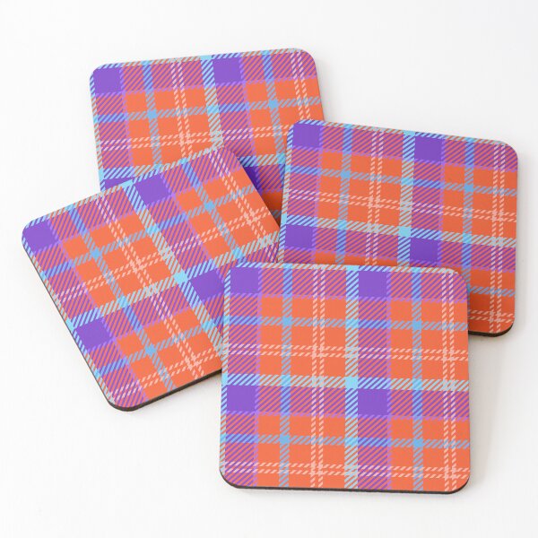 Item preview, Vintage high saturation color plaid orange purple blue khaki background designed and sold by UnaWu533.