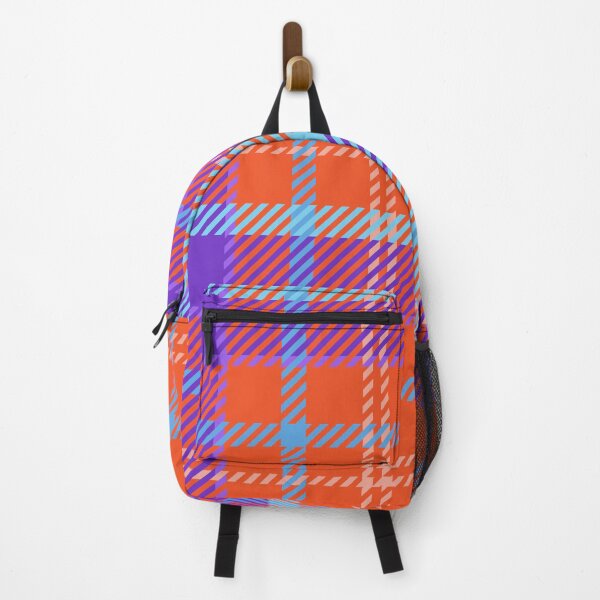 Item preview, Vintage high saturation color plaid orange purple blue khaki background designed and sold by UnaWu533.