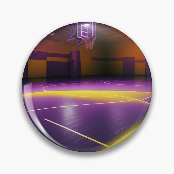 Artikelvorschau, Lila u. gelber Basketballplatz entworfen und verkauft von ElevenVoid.