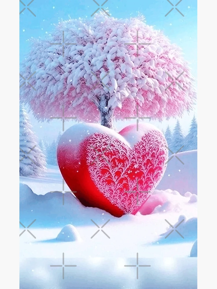 Seasonstorm Red Love Heart Precut Anti-UV Waterproof Decoration Album Planner