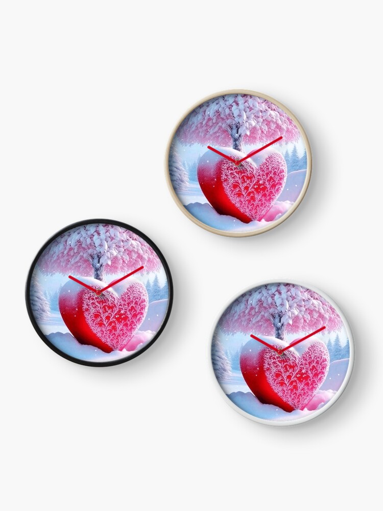 id73 Love in all seasons, Snow and Heart, Red Heart and Snow