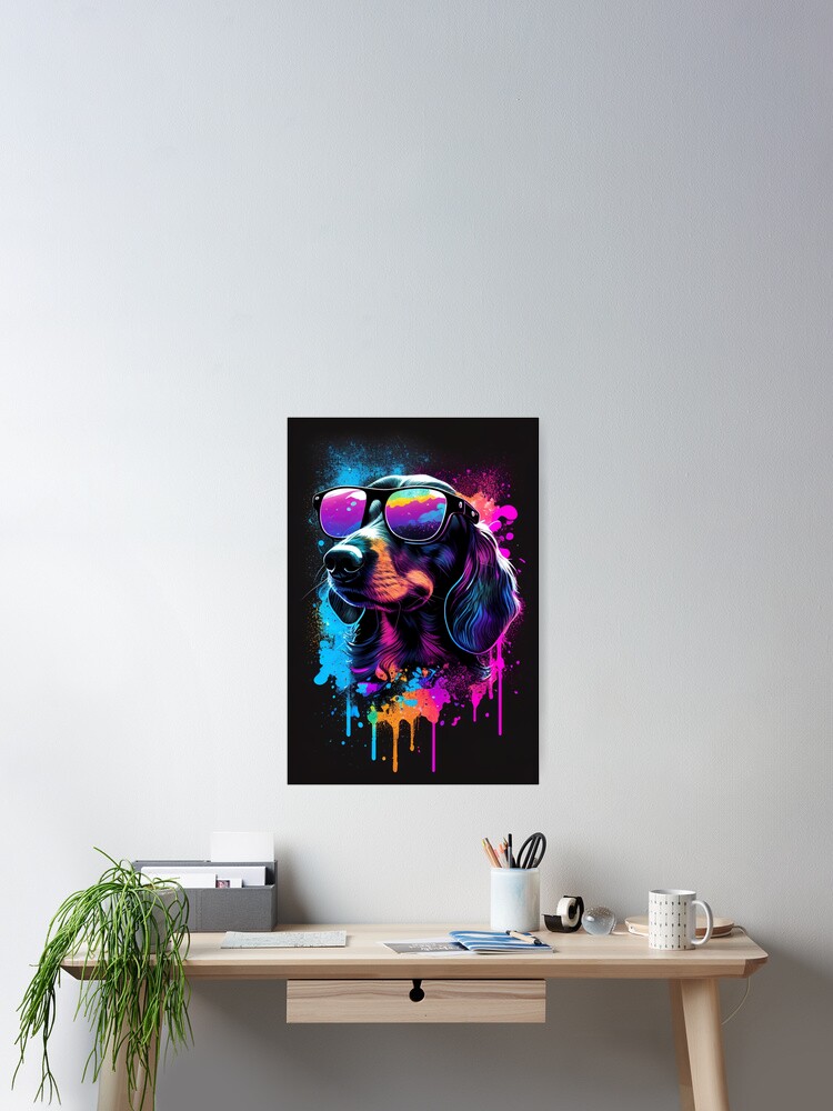 Dachshund Desk Mat - Synthwave Dachshund Desk Mat - Synthwave