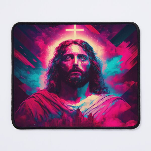 Item preview, "Jesus Reimagined: The Synthwave Collection of Biblical Art" designed and sold by ProactiveMode.