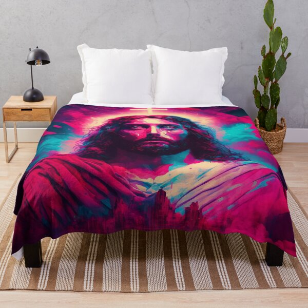 Item preview, "Jesus Reimagined: The Synthwave Collection of Biblical Art" designed and sold by ProactiveMode.