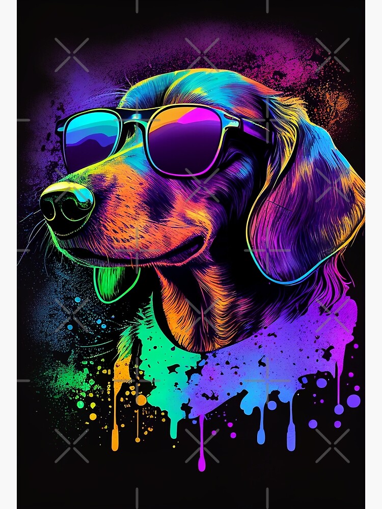 Dachshund Desk Mat - Synthwave Dachshund Desk Mat - Synthwave