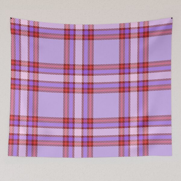 Item preview, Vintage high saturation color plaid light purple purple coral chocolate background designed and sold by UnaWu533.