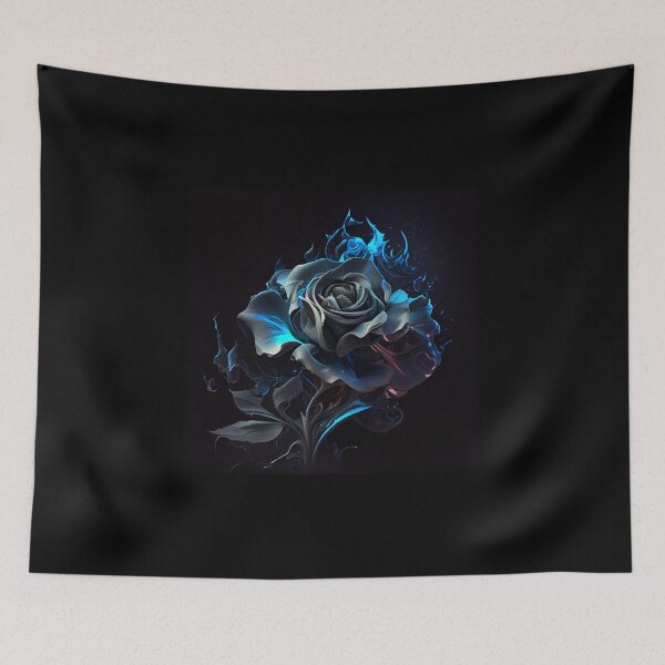 Item preview, Flaming Blue Rose designed and sold by PipikaArt.