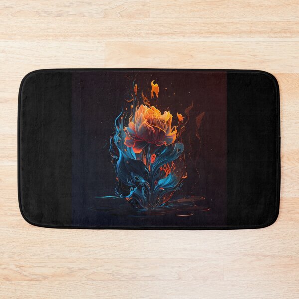 Item preview, Flaming Blue Rose designed and sold by PipikaArt.
