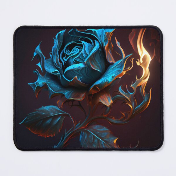 Item preview, Flaming Blue Rose designed and sold by PipikaArt.