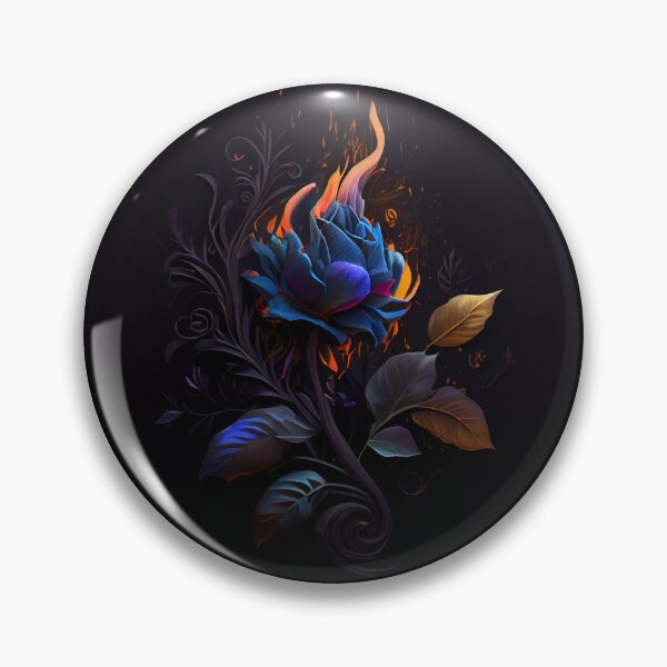 Item preview, Flaming Blue Rose designed and sold by PipikaArt.