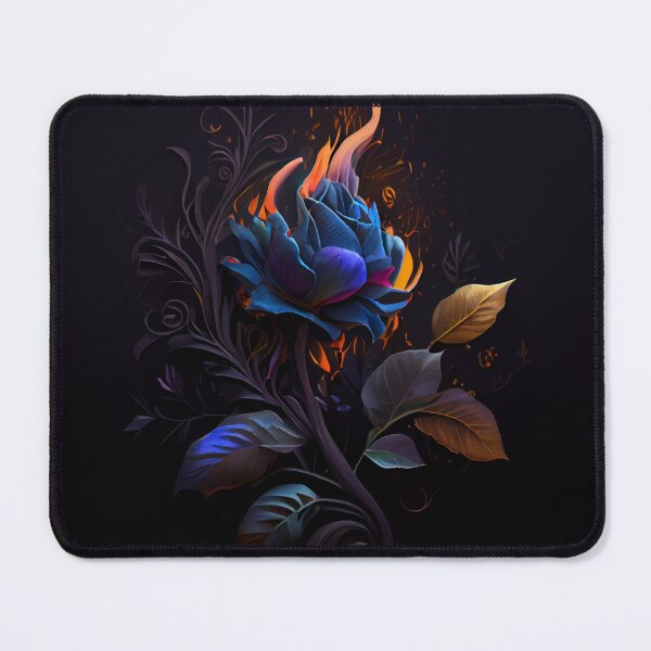 Item preview, Flaming Blue Rose designed and sold by PipikaArt.