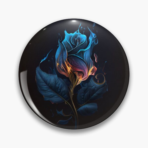 Item preview, Flaming Blue Rose designed and sold by PipikaArt.