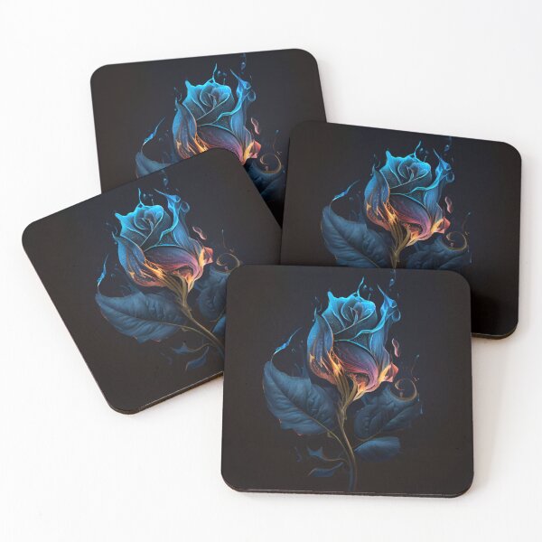 Item preview, Flaming Blue Rose designed and sold by PipikaArt.