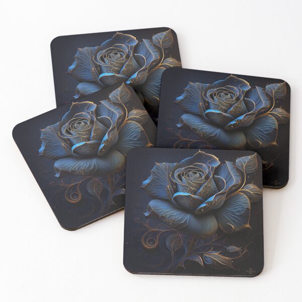 Item preview, Flaming Blue Rose designed and sold by PipikaArt.