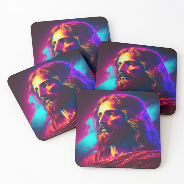 Item preview, "Retro Spirituality: The Jesus Synthwave Biblical Art Collection" designed and sold by ProactiveMode.