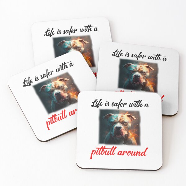 Item preview, Life is safer with a pitbull around designed and sold by Estevam Marinho.