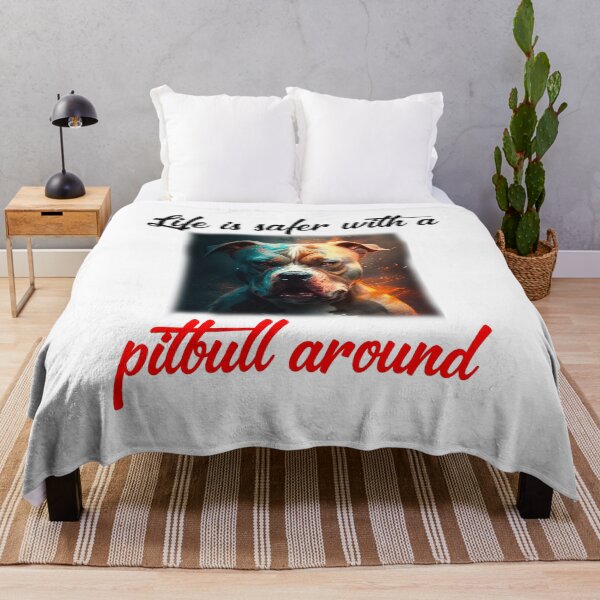 Item preview, Life is safer with a pitbull around designed and sold by Estevam Marinho.