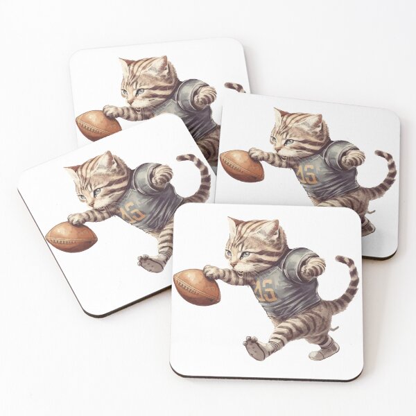 Item preview, American football player cat designed and sold by CruntzShop.