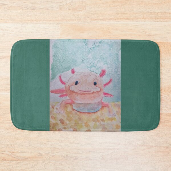 Item preview, Happy Axolotl watercolor painting  designed and sold by SanMould.